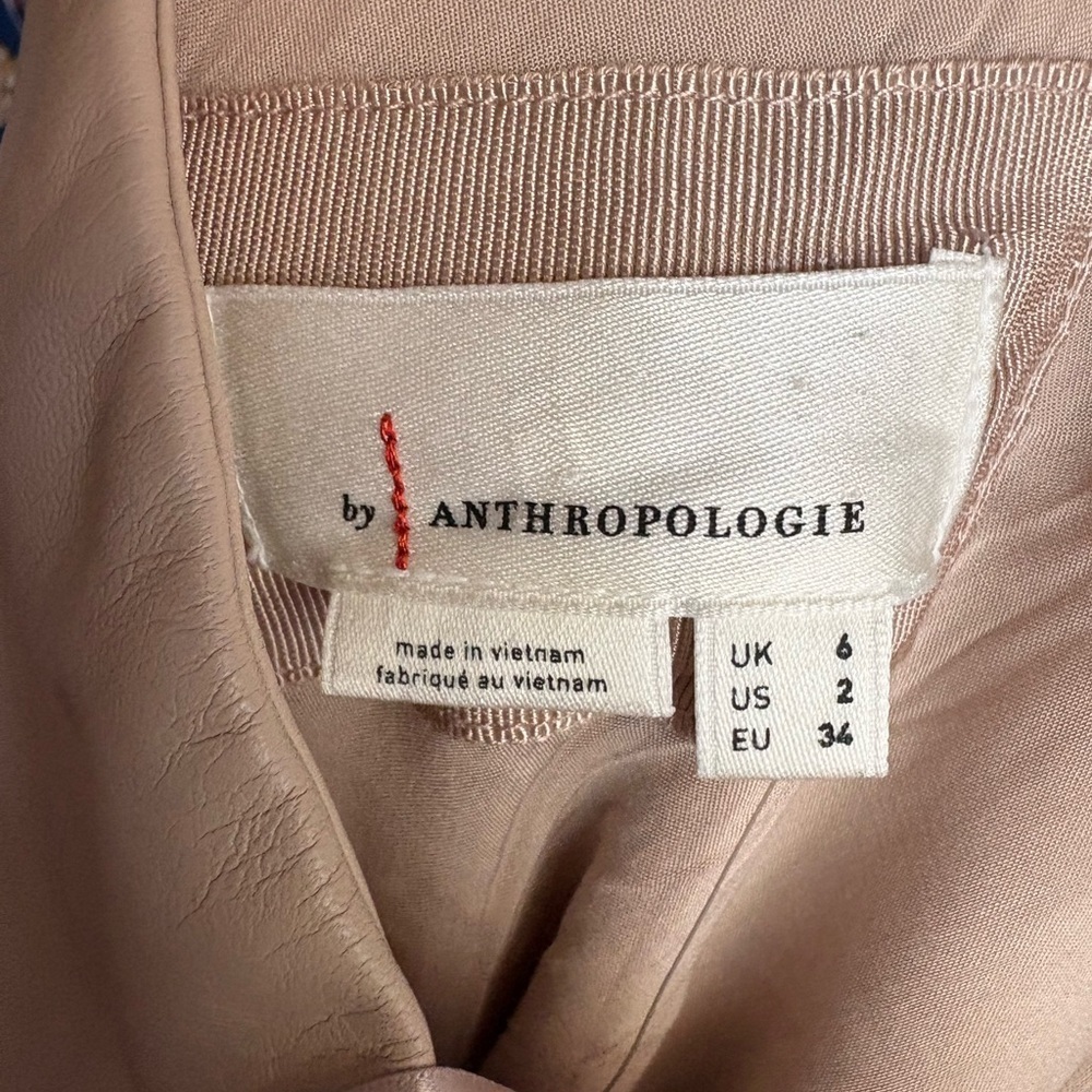 NWT Anthropologie Faux Leather One-Shoulder Asymmetrical Midi Dress size 2 - Picture 15 of 16